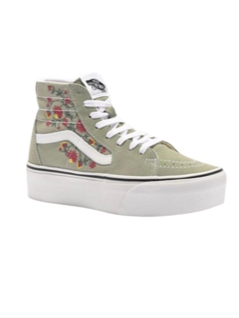 Vans SK8-Hi Tapered Stackform Floral Embroidered Platform Shoes